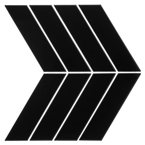 dunin royal chevron black matt mozaika 31.8x22.4 