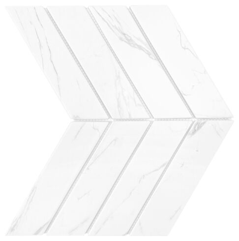 dunin royal chevron carrara matt mozaika 31.8x22.4 