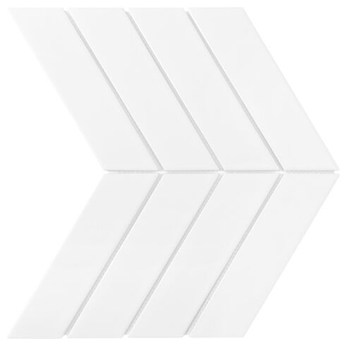 dunin royal chevron white matt mozaika ceramiczna 31.8x22.4 