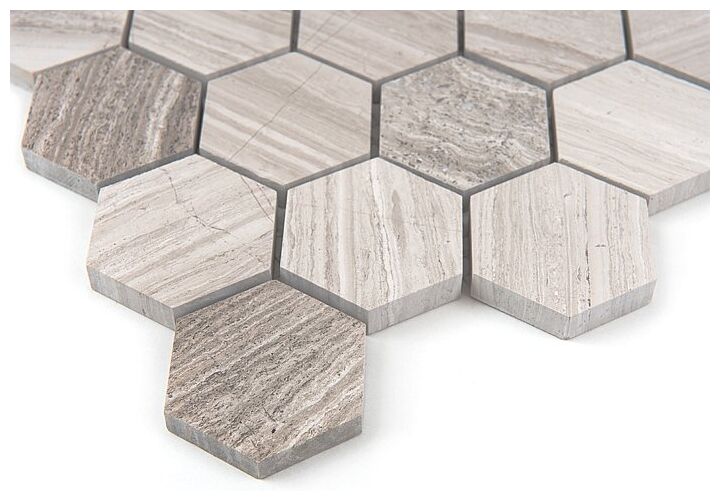 dunin woodstone grey hexagon 48 mozaika kamienna 29.8x30.2 