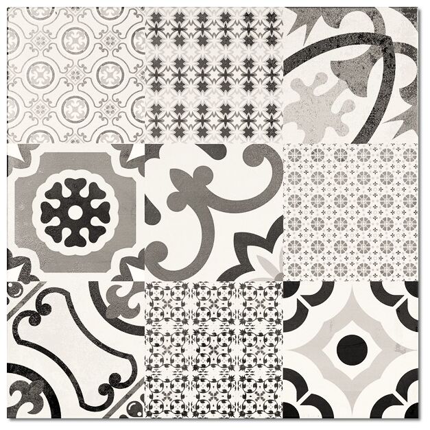 el molino logos jet negro płytka podłogowa 58x58 