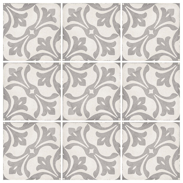 equipe art nouveau la rambla grey gres dekor 20x20 (24419) 