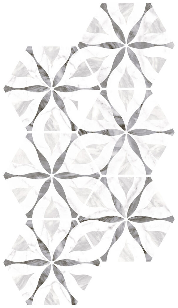 equipe bardiglio flower gres dekor 17.5x20 (23772) 