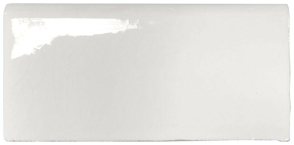 equipe blanco brillo crackle bullnose 7.5x15 (21131) 