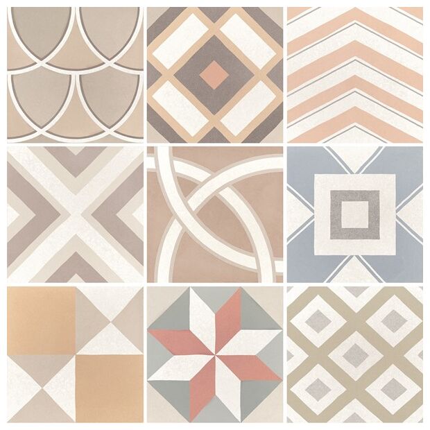 equipe caprice deco patchwork pastel gres 20x20 (22103) 