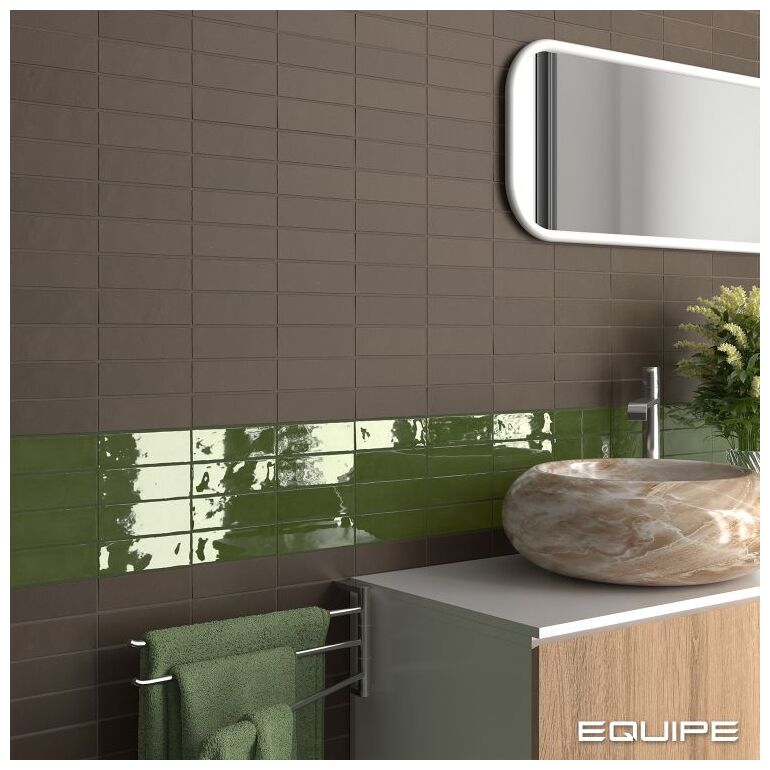 equipe fango green gloss gresowa płytka ścienna 5x15 (30675) 