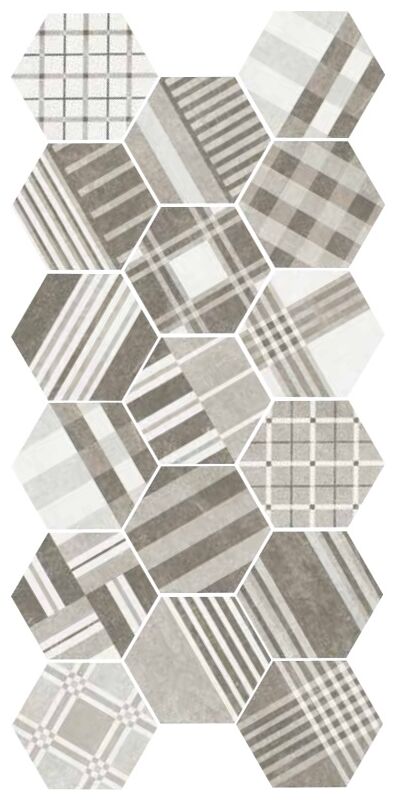 equipe hexatile cement geo grey gres 17.5x20 (22101) 