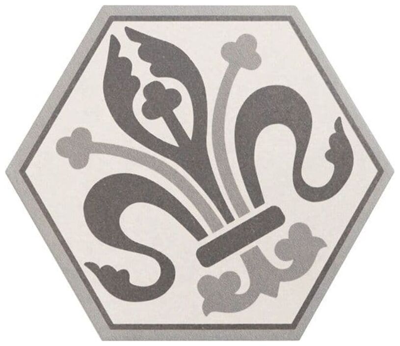 equipe hexatile harmony b&w dekor 17.5x20 (21357) 