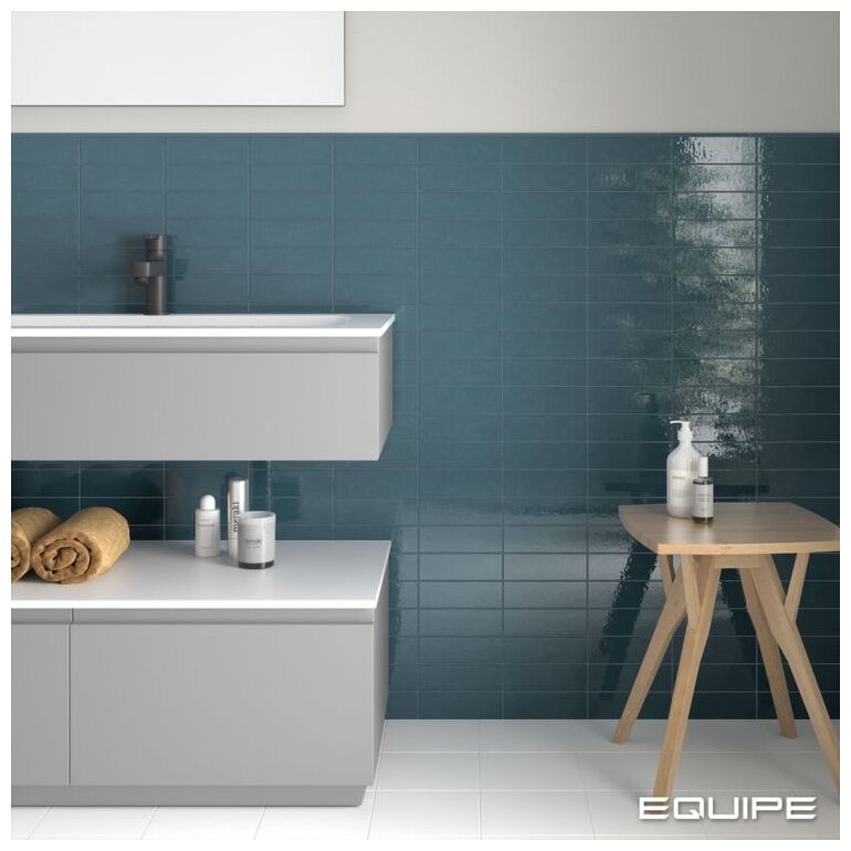 equipe kalma deep blue gloss gresowa płytka ścienna 6x18.6 (30736) 