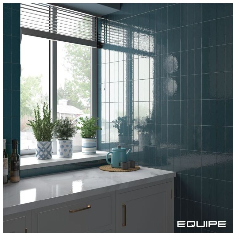 equipe kalma deep blue gloss gresowa płytka ścienna 6x18.6 (30736) 