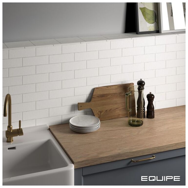 equipe kalma white matt gresowa płytka ścienna 6x18.6 (30867) 