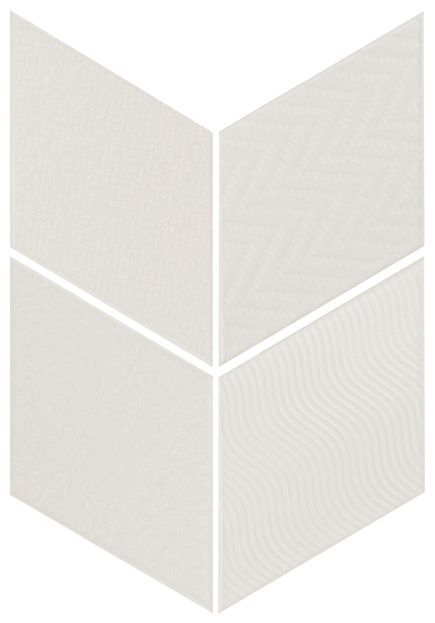equipe rhombus white gres 14x24 (21294) 