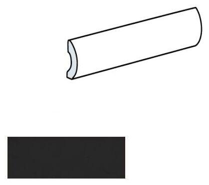 equipe village black pencil bullnose 3x20 (25681) 