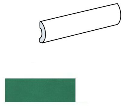 equipe village esmerald green pencil bullnose 3x20 (25679) 