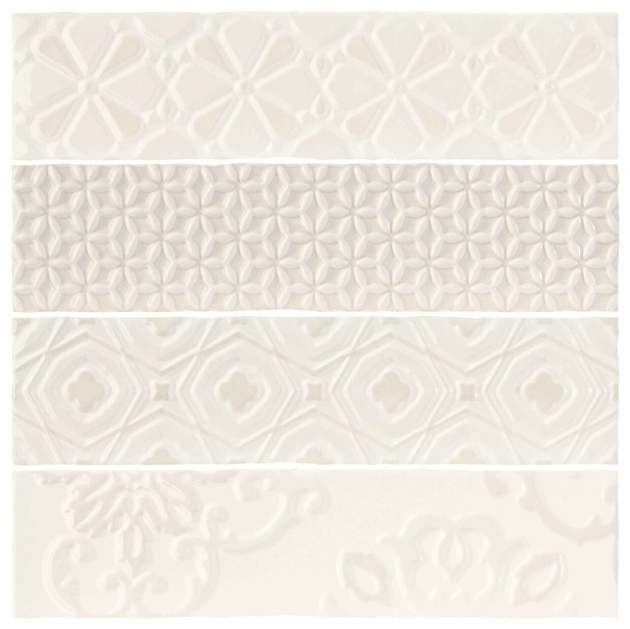 estudio ondine all white relieve płytka ścienna 7.5x30 (e232582) 