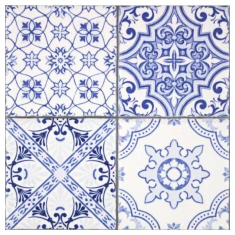 fabresa aragon blue mate mix dekor 20x20 