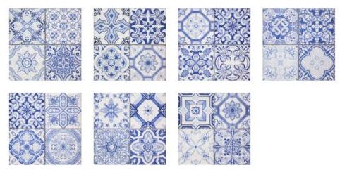 fabresa aragon blue mate mix dekor 20x20 