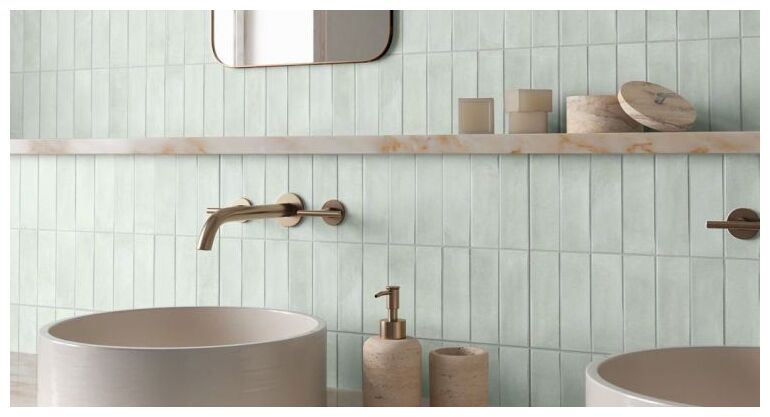 gayafores deco biscuit green gres 32x62.5 