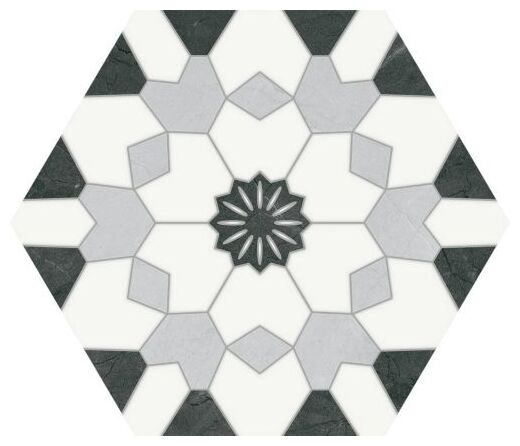 keros ceramika hexa venezia negro gres 23x27 