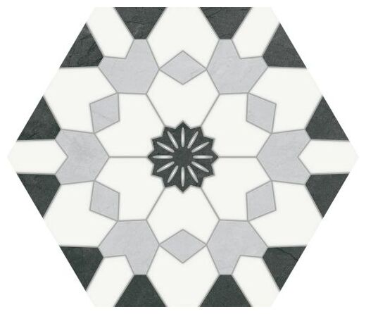 keros ceramika hexa venezia negro gres 23x27 