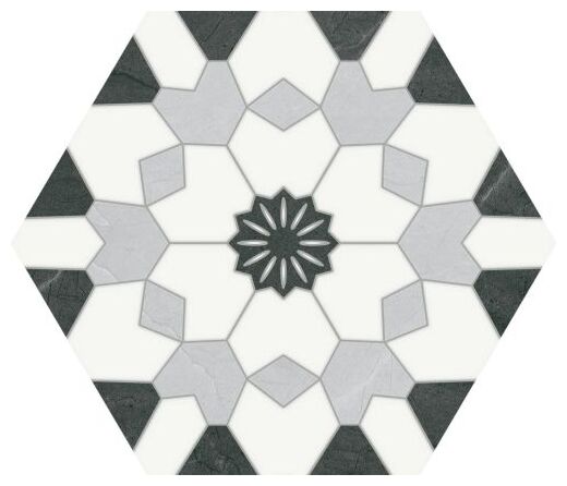 keros ceramika hexa venezia negro gres 23x27 