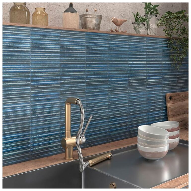 mainzu ceramica etna blu płytka ścienna 15x30 
