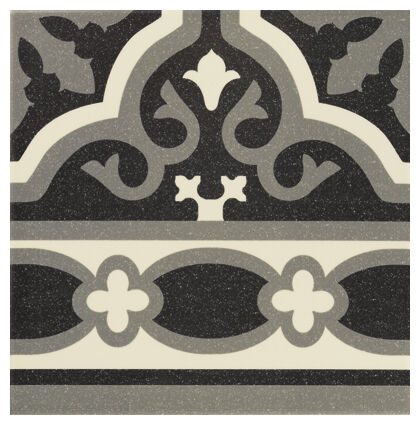 mainzu ceramica florentine black cenefa 20x20 