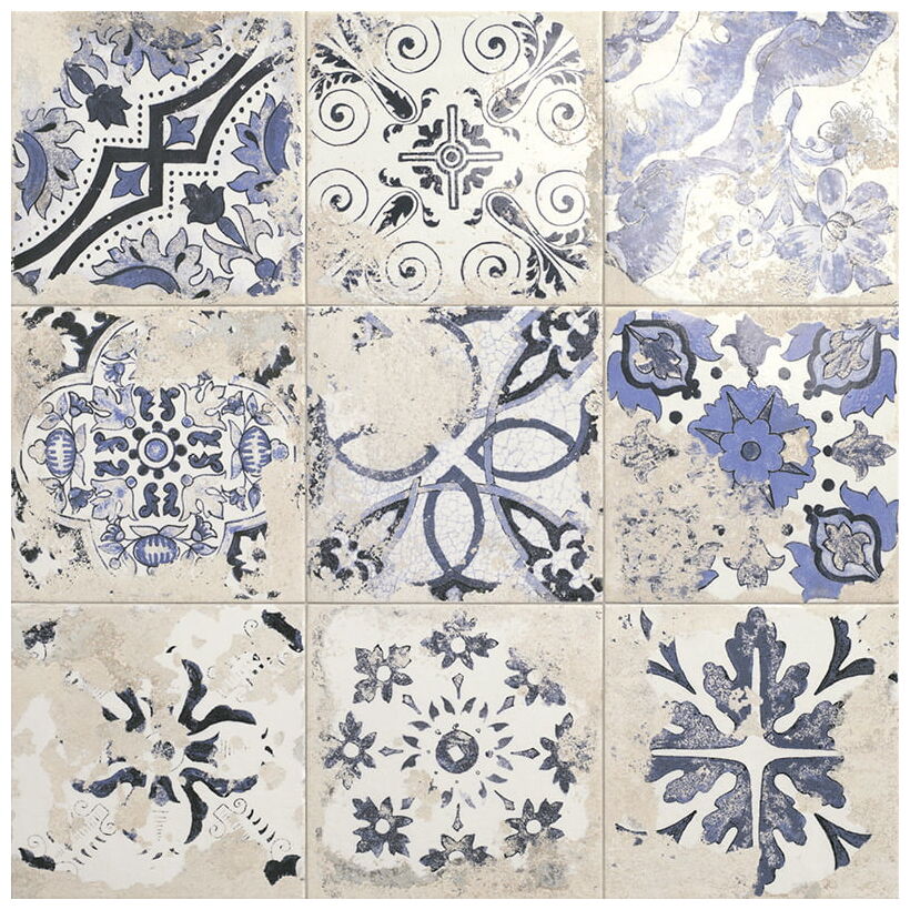 mainzu ceramica land anthology white dekor 20x20 