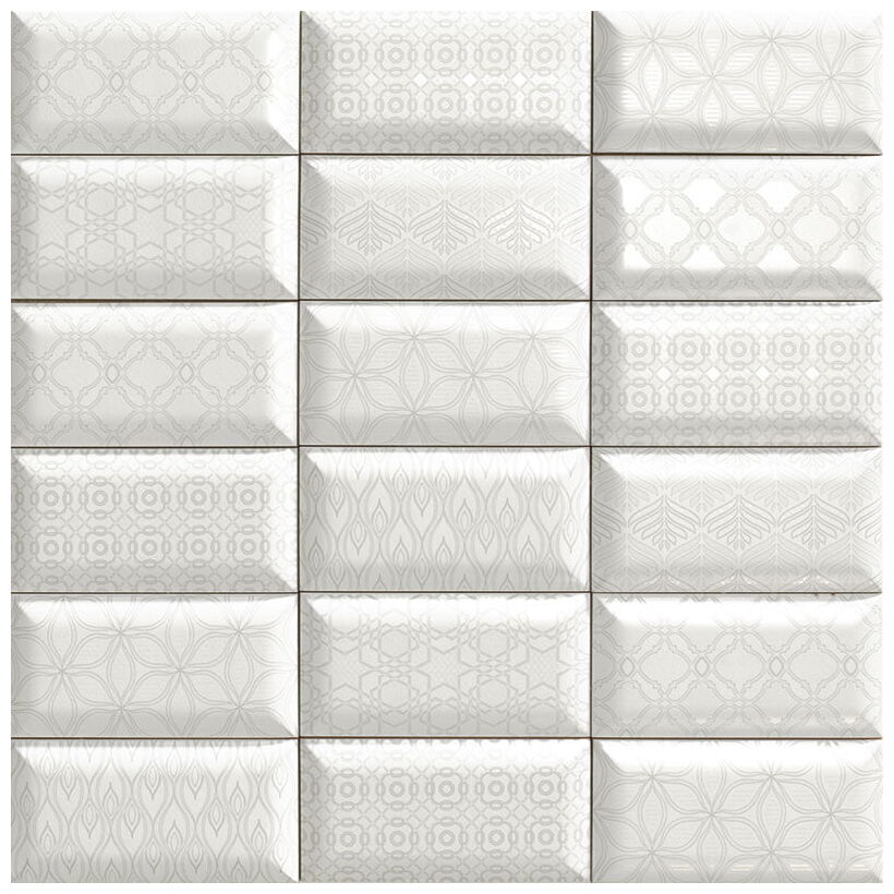 mainzu ceramica luxor white płytka ścienna 10x20 