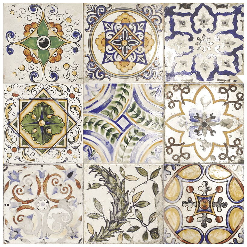 mainzu ceramica maiolica centro dekor 20x20 