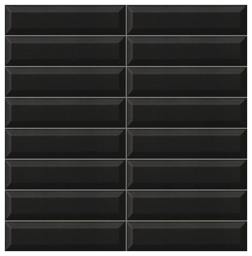 mainzu ceramica settecento negro brillo bissel płytka ścienna 7.5x30 