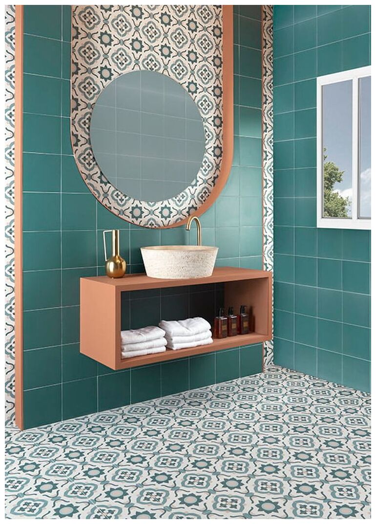 mainzu ceramica technical teal gres 20x20 