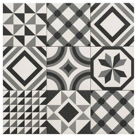 mainzu ceramica trinity black gres 20x20 