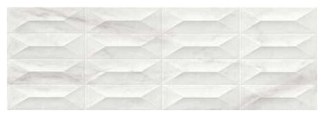 marazzi marbleplay white struttura gem 3d m4pc płytka ścienna 30x90 