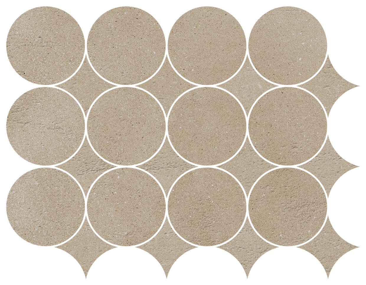 marazzi slow sabbia mosaico circolare mp2x 32.1x41.6 