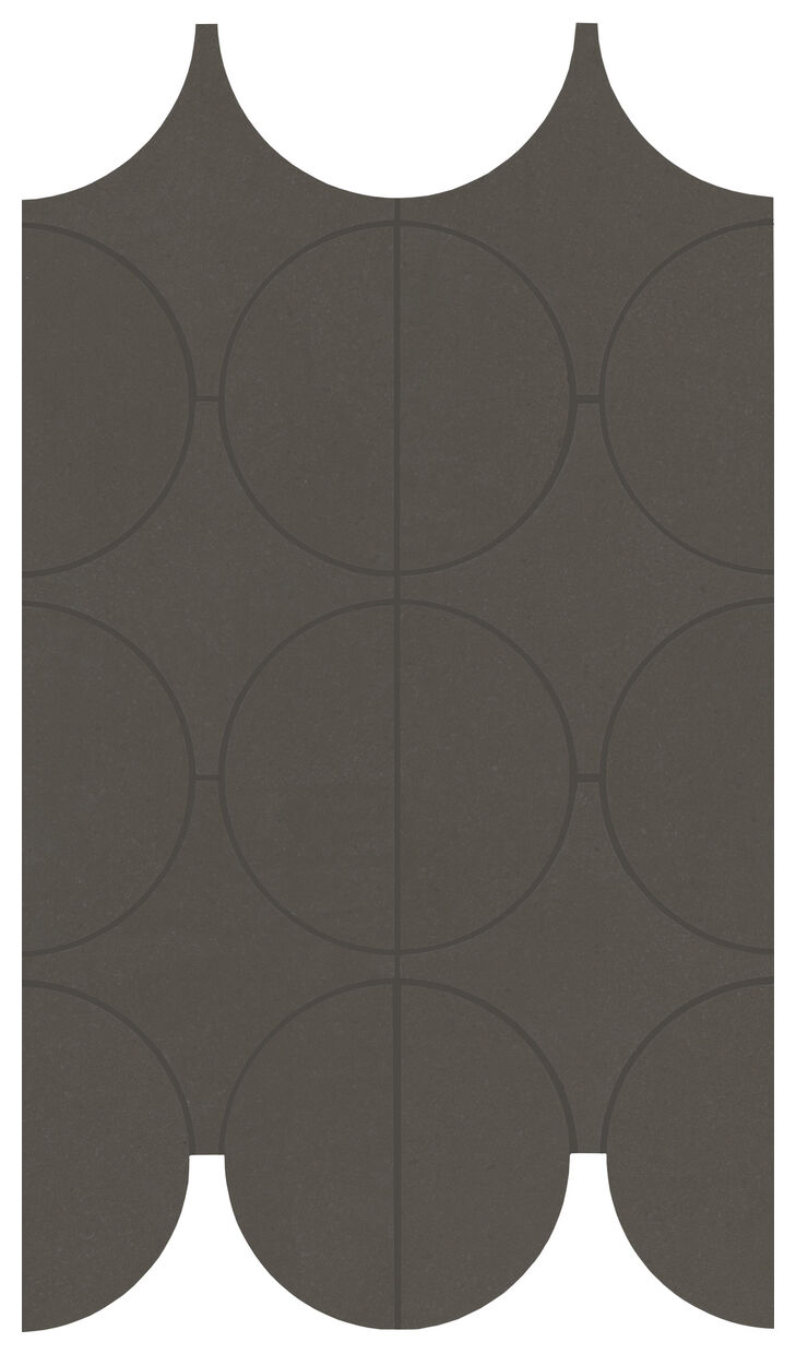 marazzi cementum carbon mosaico cerchi m9y4 23.8x41.4 
