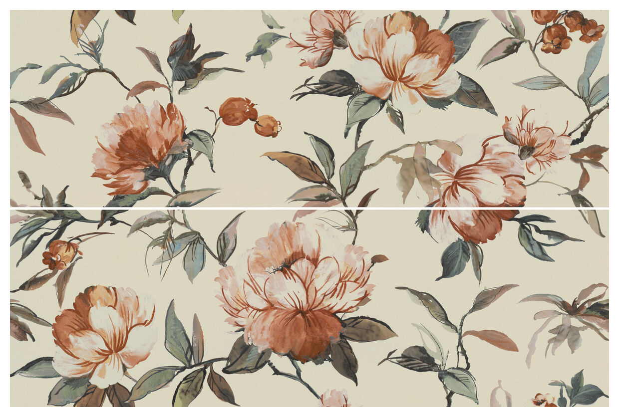 marazzi momenti decoro painting avorio touch mf9f 40x120 