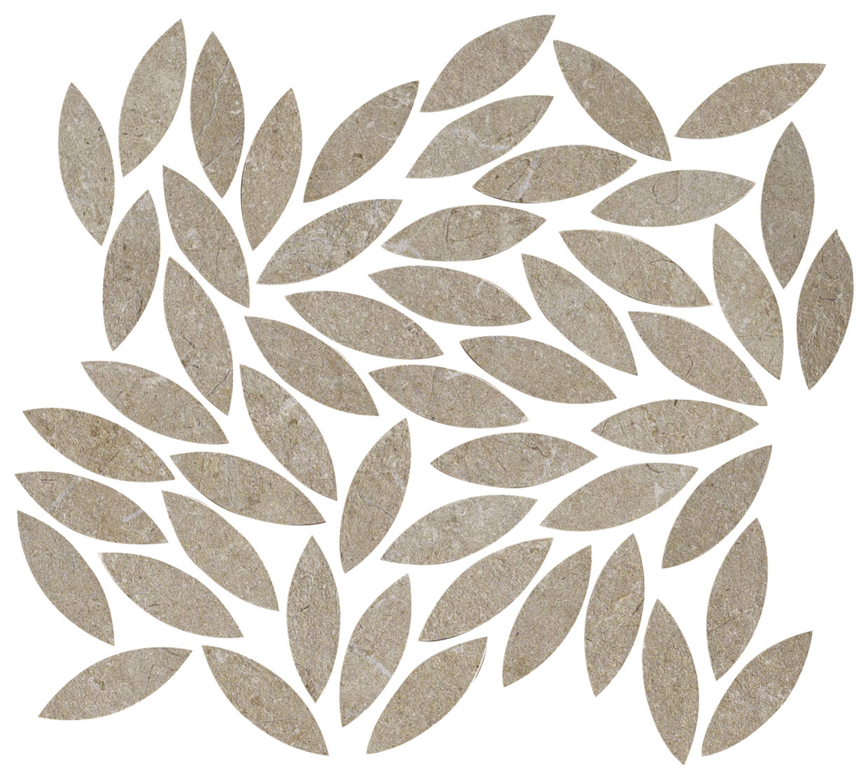 marazzi mystone limestone taupe mosaico foglie m8lt 34.2x38 