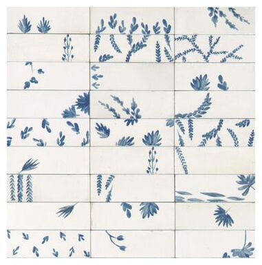 marazzi rice bianco decoro leaf lux m96t 5x15 