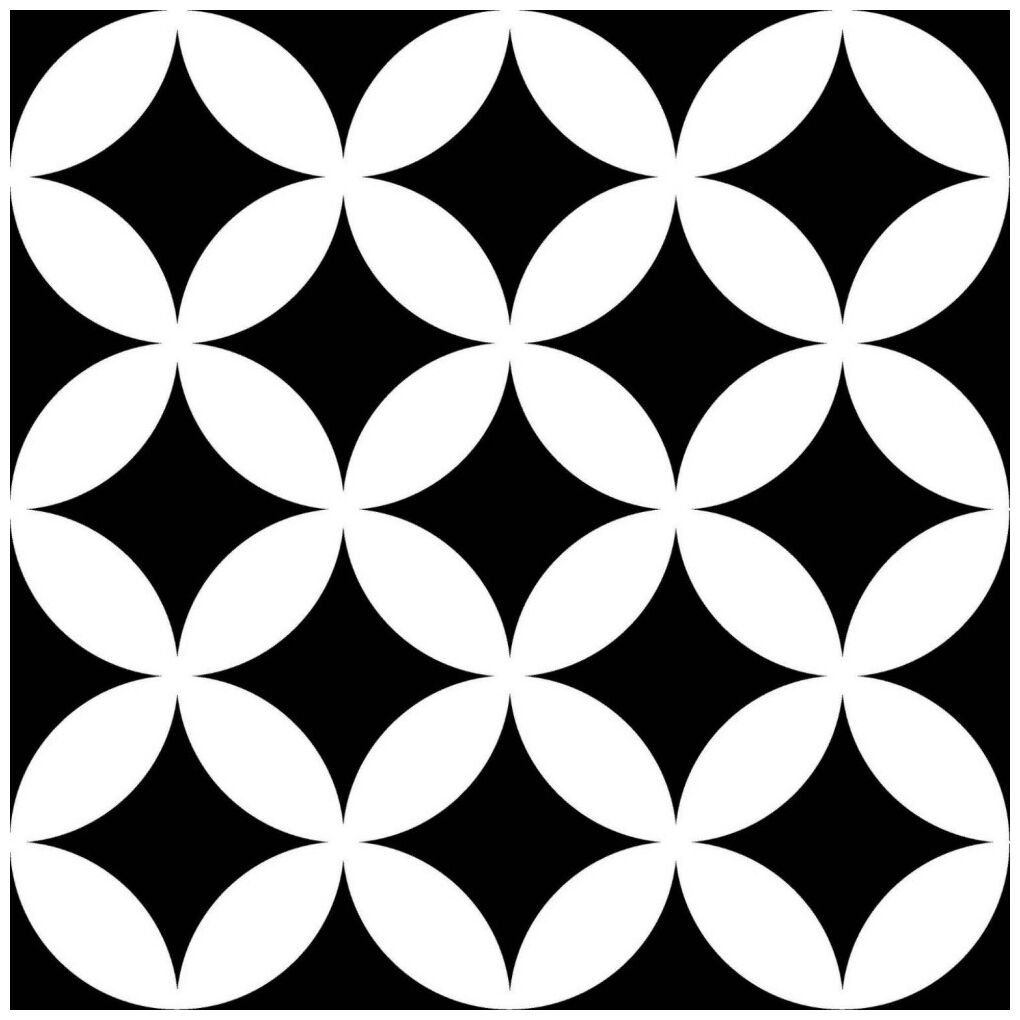 mayolica district circles black gres 20x20 