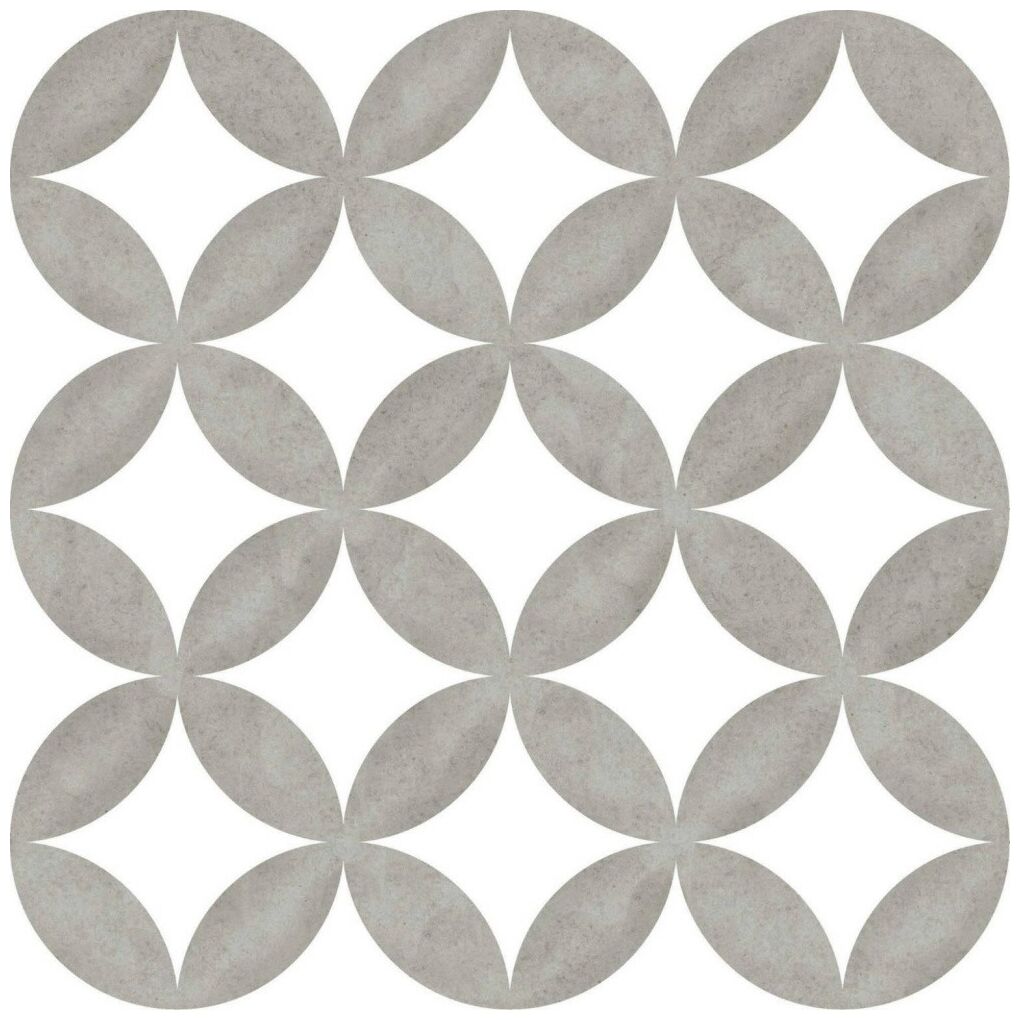 mayolica district circles grey gres 20x20 