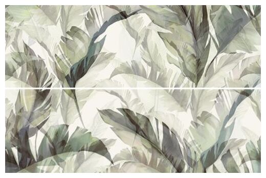 opoczno forli leaves green satin dekor 58x89 