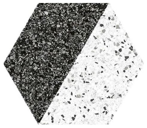 oset onil black hexagon gres 20x24 