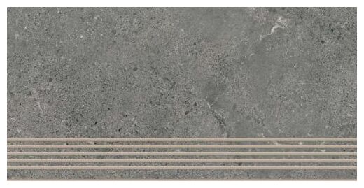paradyż authority graphite mat stopnica prosta nacinana 29.8x59.8 