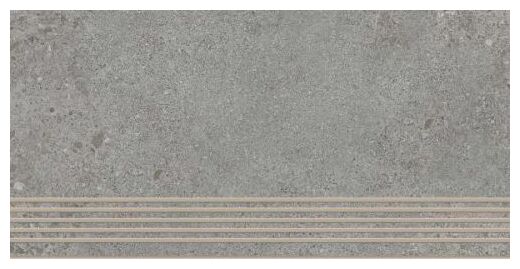 paradyż authority grey mat stopnica prosta nacinana 29.8x59.8 