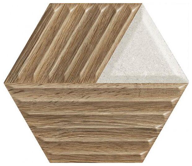 paradyż woodskin mix heksagon c str płytka ścienna 17.1x19.8 