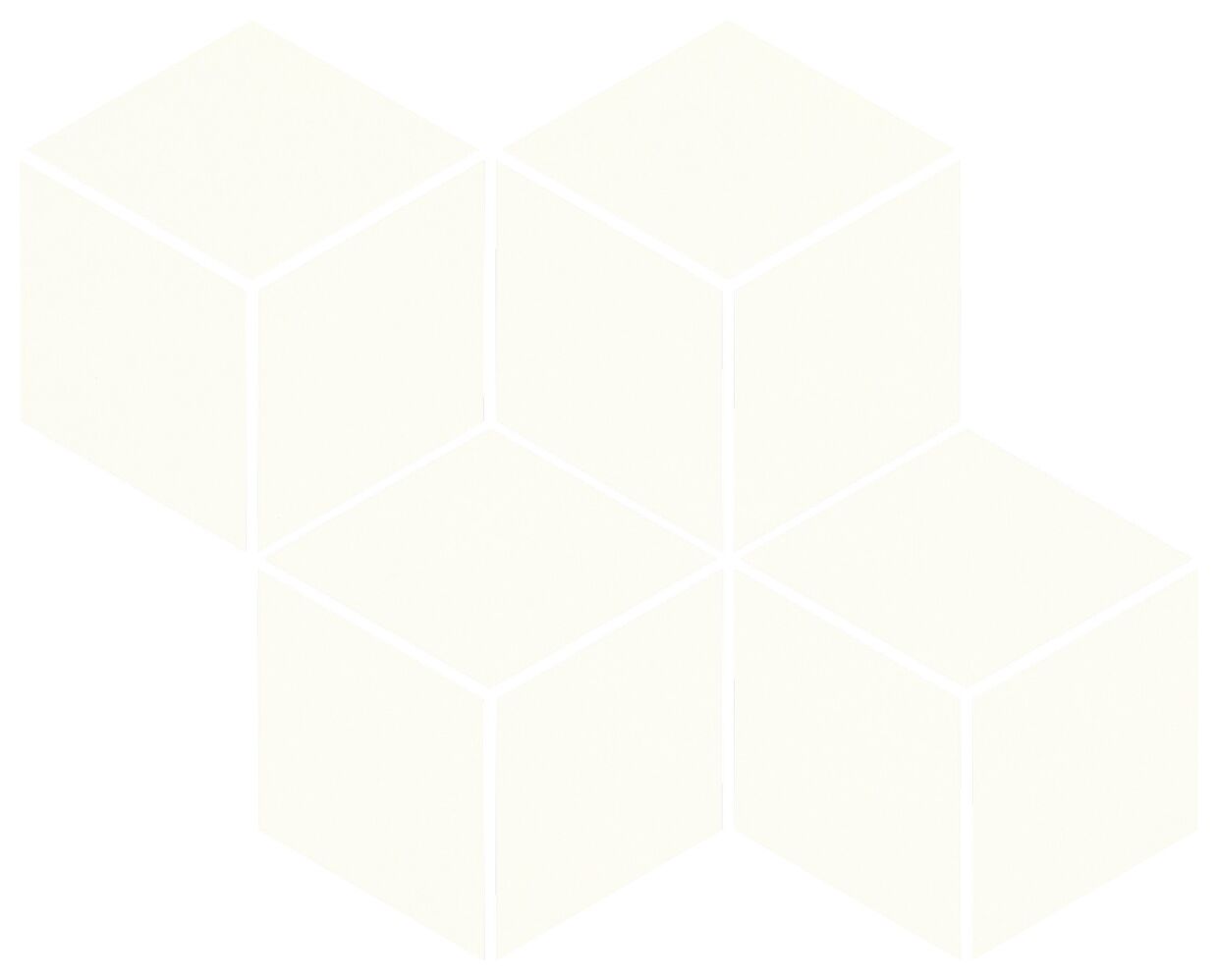 paradyż bianco romb hexagon uniwersalna mozaika gres 20.4x23.8 