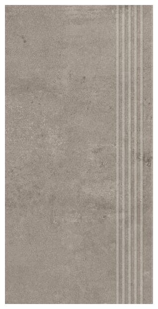 paradyż pure art dark grey mat stopnica prosta nacinana 29.8x59.8 