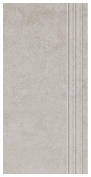 paradyż pure art grey mat stopnica prosta nacinana 29.8x59.8x0.8 