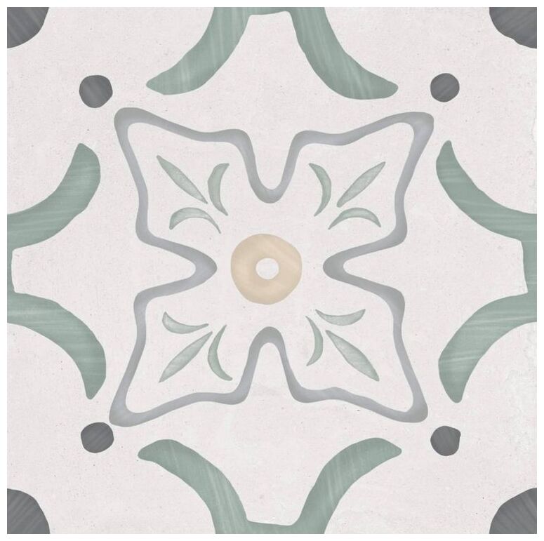 peronda sirocco green flower gres 22.3x22.3 (36155) 